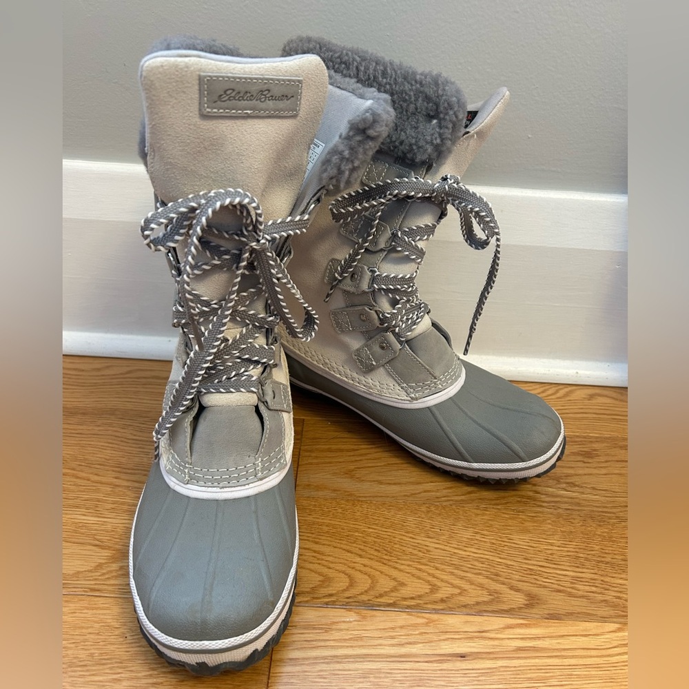 Eddie Bauer Women's Gray Hunt Pac Deluxe winter boots